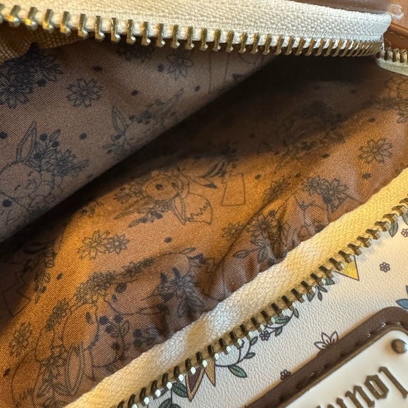 Loungefly Pokémon Pikachu and Eevee Floral Crossbody Bag - Picture 3 of 7